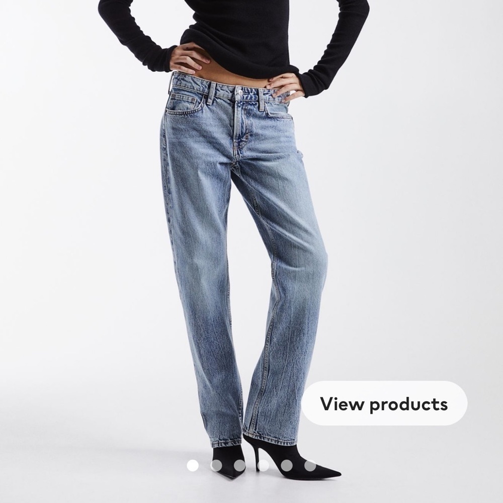 H&M Straight Leg Blue Denim Jeans Sz. 6 (Brsnd New on Website)